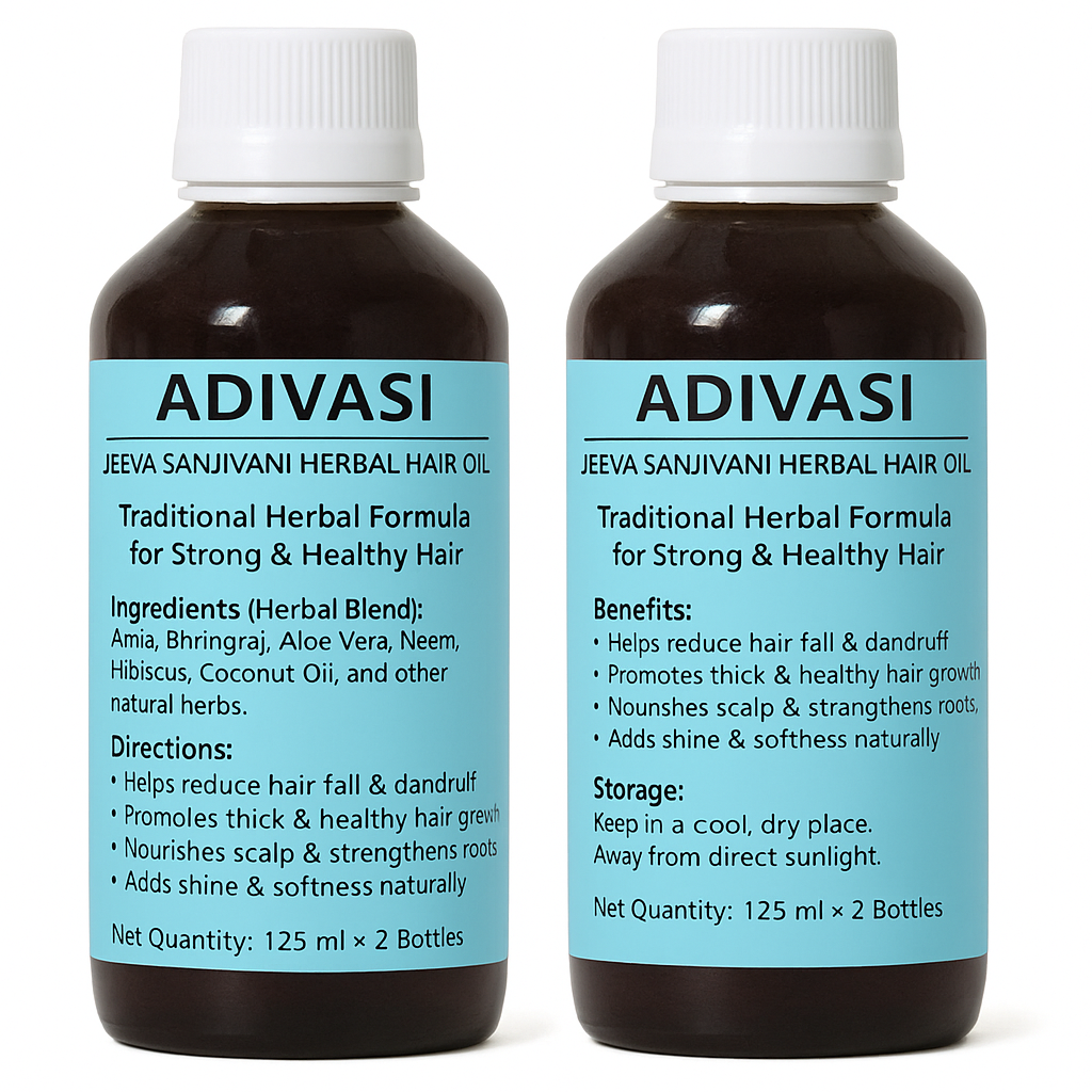 Adivasi Jeeva Sanjivani Herbal Hair Oil 125ml (Pack of 2)